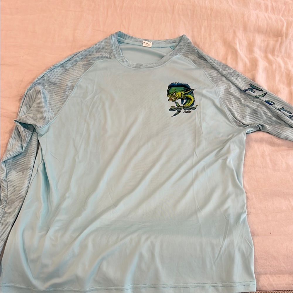 Men's Light Blue fishing shirt